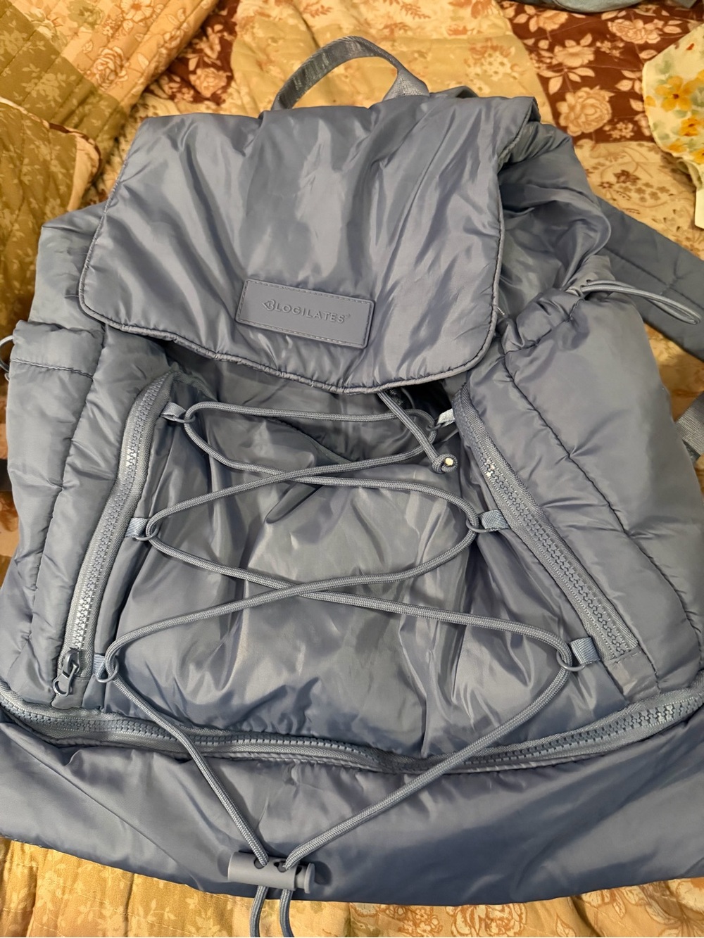 Blogilates x Target blue backpack